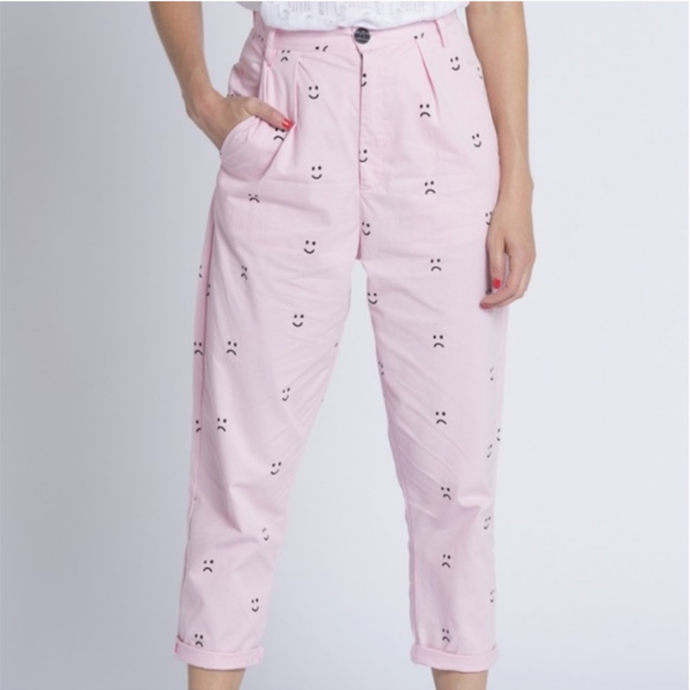 Lazy oaf happy and sad high waist pants sz S - Picture 1 of 4